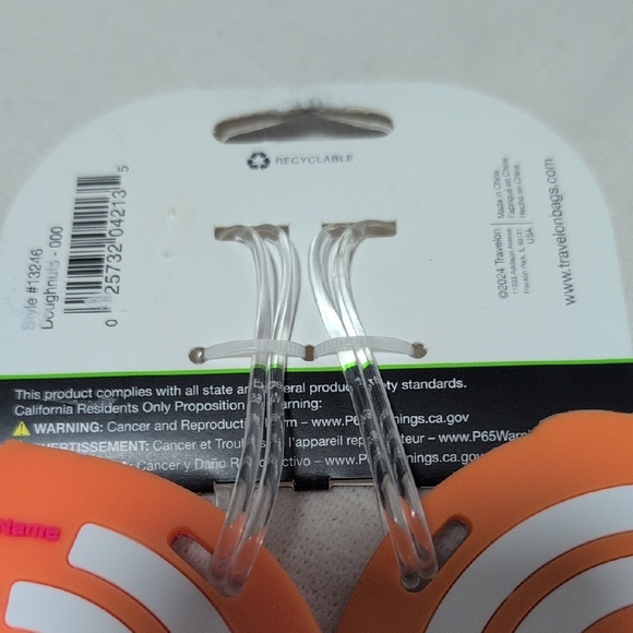 Travelon Donut Luggage Tags - Pink and Teal - Picture 5 of 7